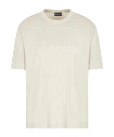 EMPORIO ARMANI EMPORIO ARMANI LOGO-EMBROIDERED CREWNECK T-SHIRT