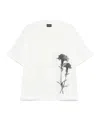 Emporio Armani Flower-embroidered T-shirt In White