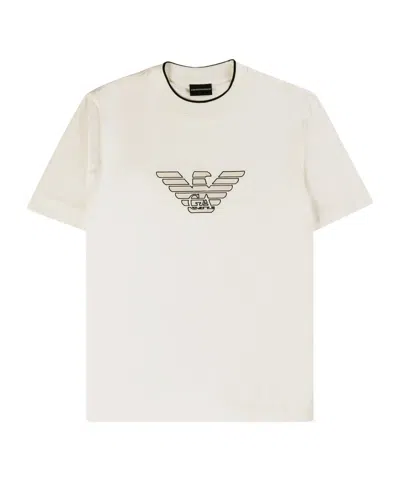 Emporio Armani Short-sleeved T-shirt In Light Beige