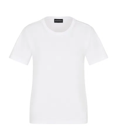 EMPORIO ARMANI RHINESTONE-EMBELLISHED COTTON T-SHIRT