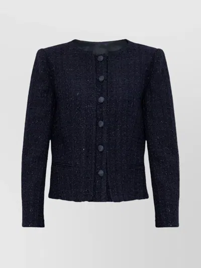 EMPORIO ARMANI SHORT TWEED BLAZER JACKET