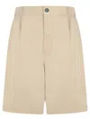 Emporio Armani Beige Lyocell Bermuda Shorts