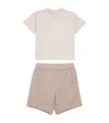 Emporio Armani Shorts And T-shirt Set In Neutral