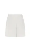 Emporio Armani Icon Triacetate Fabric Shorts In Beige