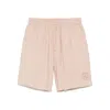Emporio Armani Soft-touch Modal Bermuda Shorts With Peace-inspired Print In Beige
