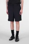 Emporio Armani Techno Fabric Bermuda-shorts In Black