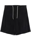 Emporio Armani Midnight Blue Drawstring Waist Shorts In Multicolor