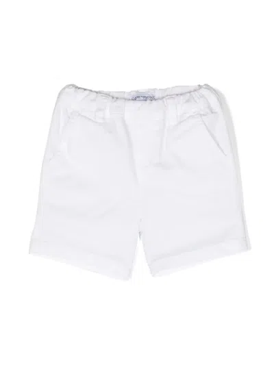 Emporio Armani Babies' Elasticated-waistband Chino Shorts In White
