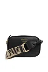 Emporio Armani Logo-debossed Crossbody Bag In Black Silver