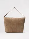 Emporio Armani Suede Hobo Bag In Brown