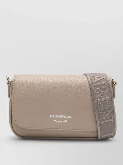 Emporio Armani Shoulder Bag Foldover Top Detachable Strap In Neutral