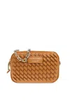 Emporio Armani Shoulder Bag With Decorative Weave In Brown