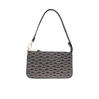 Emporio Armani Shoulder Bag With Monogram In Black