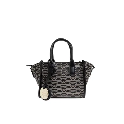 Emporio Armani Shoulder Bag With Monogram  In Black