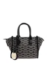 Emporio Armani Shoulder Bag With Monogram  In Nero-ecru
