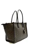 Emporio Armani Jacquard-logo-motif Tote Bag In Black