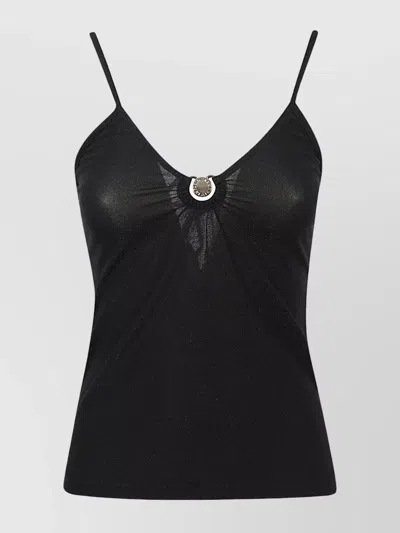 Emporio Armani Shoulder Strap Cross Back Halter Neck Coverup In Black