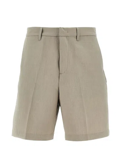 Emporio Armani Side Pockets Bermuda Shorts In Brown