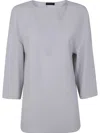 Emporio Armani Round-neck Blouse In 灰色