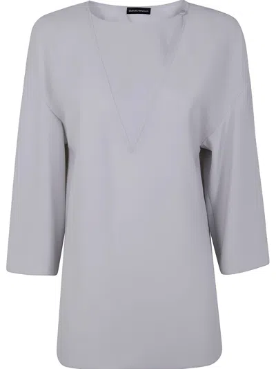 EMPORIO ARMANI SIDE-SLIT BLOUSE