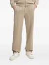Emporio Armani Side-stripe Track Pants In Brown