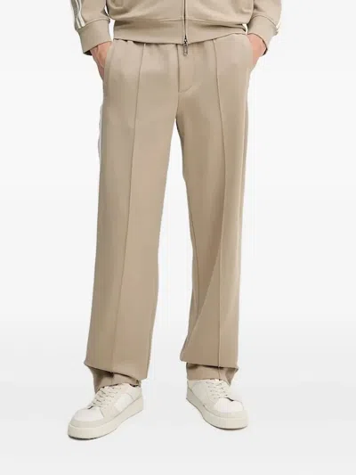Emporio Armani Side-stripe Track Pants In Brown