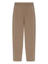 Emporio Armani Elastic Waist Sweatpants In Brown