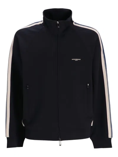 EMPORIO ARMANI SIDE-STRIPE ZIP-UP TRACK JACKET