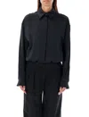 Emporio Armani Oversized Silk Body Blouse In 0999