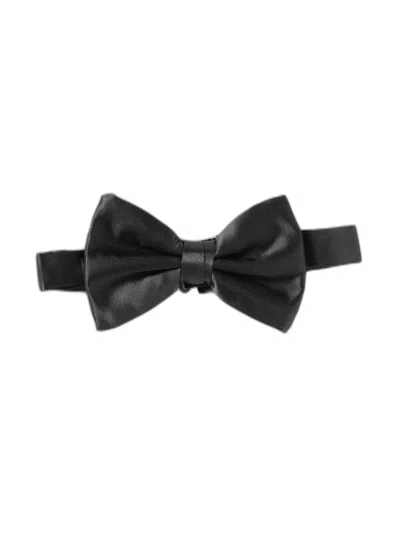 Emporio Armani Silk Bow Tie In Black