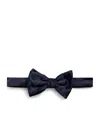 Emporio Armani Silk Bow Tie In Blue