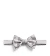 Emporio Armani Silk Bow Tie In Gray