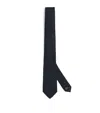 Emporio Armani Silk Geometric Jacquard Tie In Blue