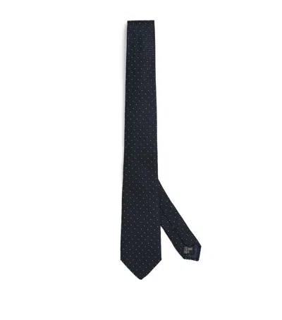 EMPORIO ARMANI SILK GEOMETRIC JACQUARD TIE