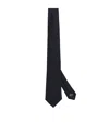 Emporio Armani Silk Geometric Jacquard Tie In Blue