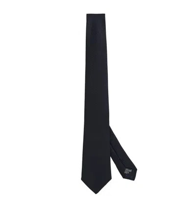 EMPORIO ARMANI SILK GEOMETRIC JACQUARD TIE