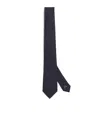 Emporio Armani Silk Geometric Jacquard Tie In Blue