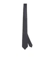 Emporio Armani Silk Jacquard Polka Dot Tie In Black