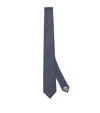 Emporio Armani Silk Jacquard Tie In Blue