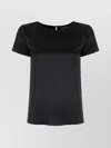 Emporio Armani Silk Blend Top With Short Sleeves