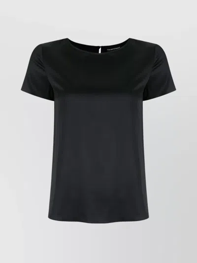 EMPORIO ARMANI SILK KEYHOLE BACK TOP