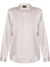 Emporio Armani Silk-satin Shirt In Pink