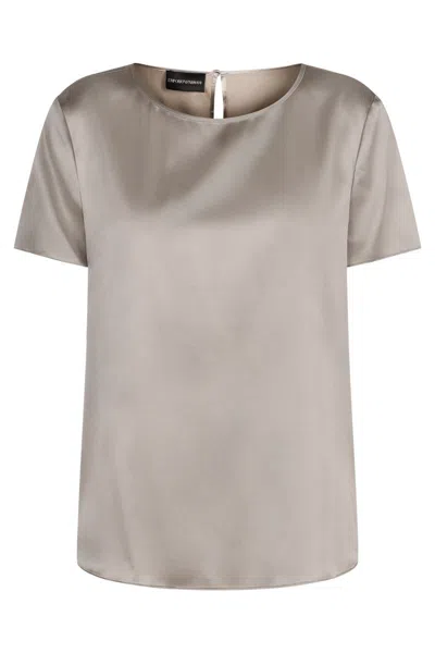 EMPORIO ARMANI EMPORIO ARMANI SILK SATIN T-SHIRT