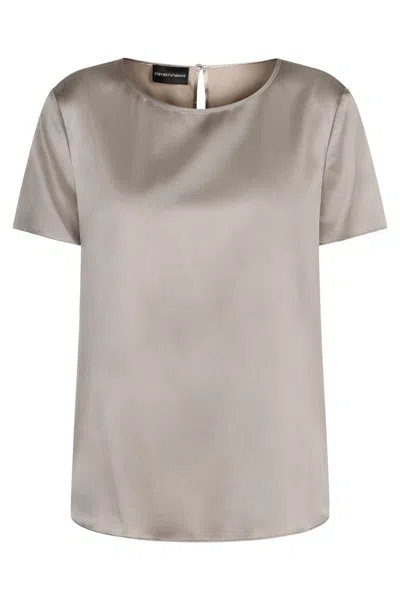 EMPORIO ARMANI EMPORIO ARMANI SILK SATIN T-SHIRT