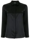 Emporio Armani Silk Shirt With Buttoned Cuffs And Spread Collar