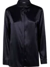Emporio Armani Silk Shirt With Buttoned Cuffs And Spread Collar