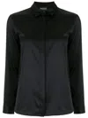 Emporio Armani Silk Shirt With Buttoned Cuffs And Spread Collar