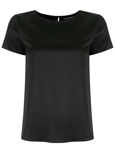 Emporio Armani Silk Shirt In Black