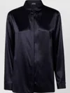 Emporio Armani Silk Shirt With Buttoned Cuffs And Spread Collar