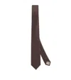 Emporio Armani Silk Tie In Brown
